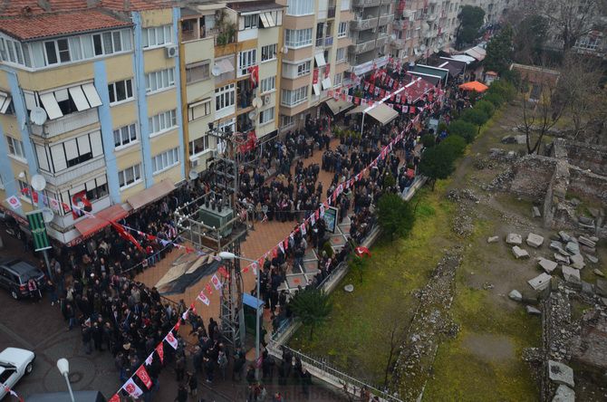 MHP LİDERi DEVLET BAHÇELİ AKHİSARLILAR İLE BULUŞTU